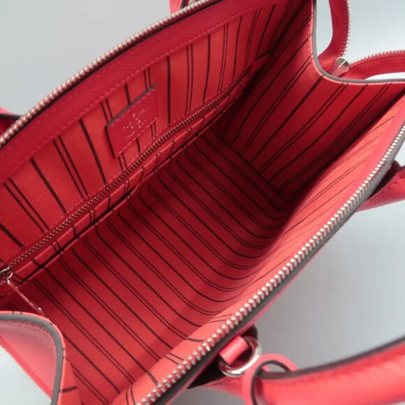 Louis Vuitton Pont Neuf Watermelon Red Monogram Leather Satchel - Picture 10 of 12